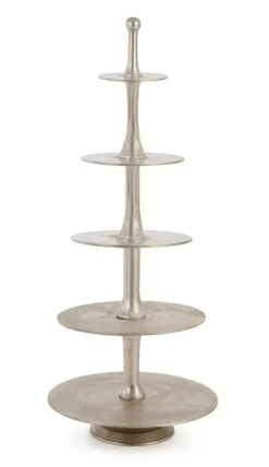 Hot Bizzotto ALZATA 5P DECORATIVA MALLET ARGENTO H152