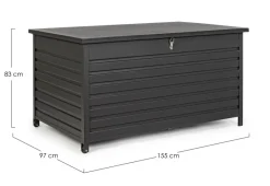 Sale Bizzotto BAULE PORTA CUSCINI LARGE CON RUOTE ANTRACITE YK13 - ATLANTIC