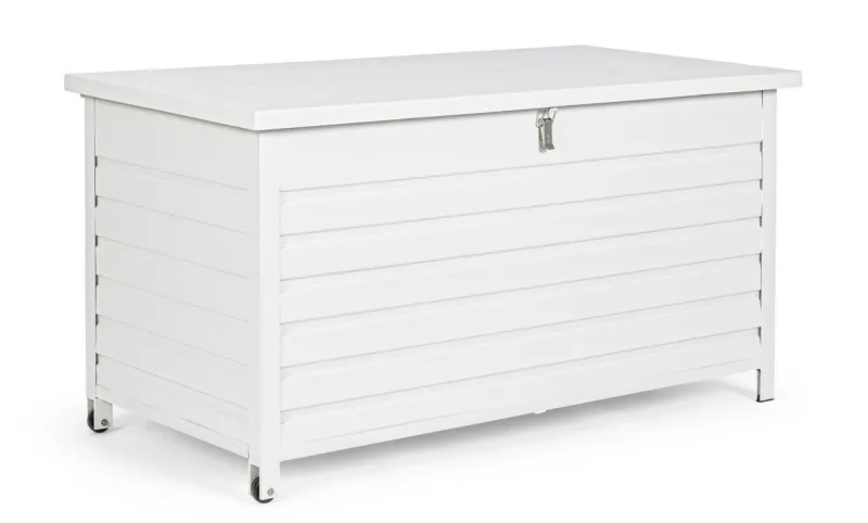 Discount Bizzotto BAULE PORTA CUSCINI SMALL CON RUOTE BIANCO YK11 - ATLANTIC