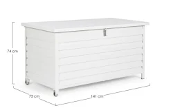 Discount Bizzotto BAULE PORTA CUSCINI SMALL CON RUOTE BIANCO YK11 - ATLANTIC