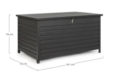 Hot Bizzotto BAULE PORTA CUSCINI SMALL CON RUOTE ANTRACITE YK13 - ATLANTIC