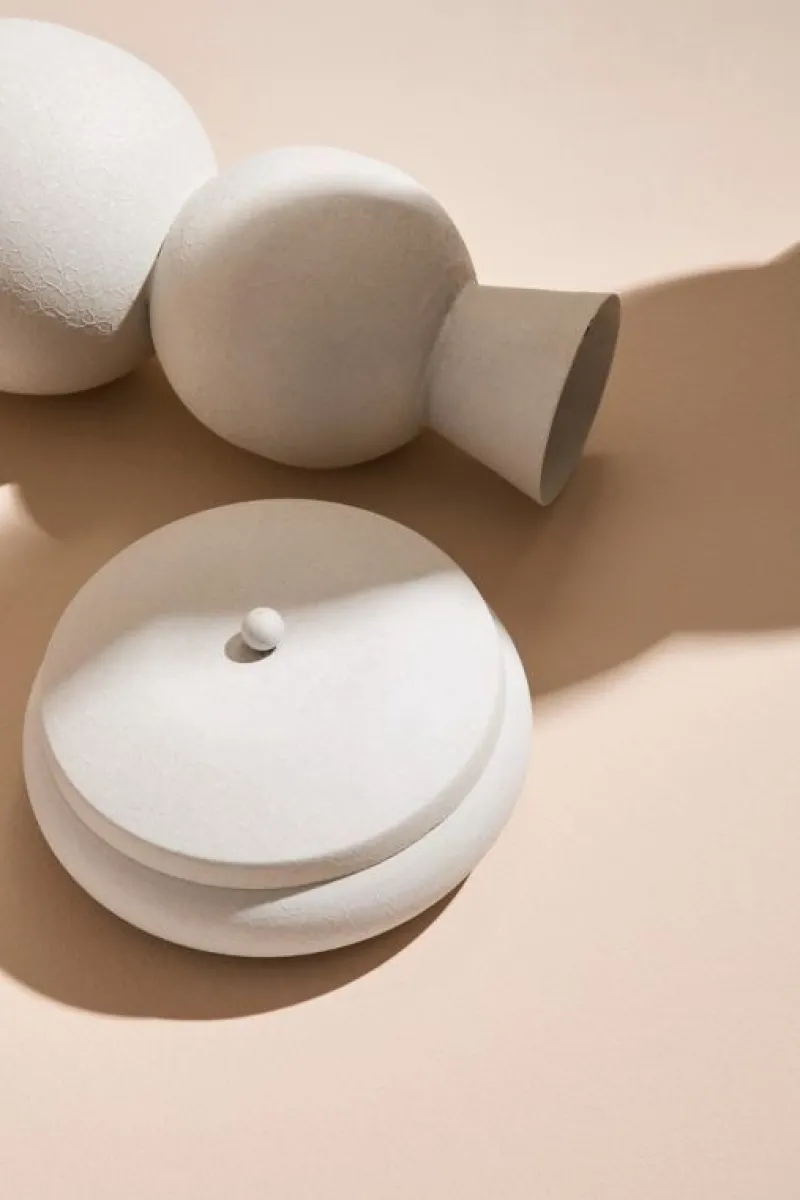 Discount Bizzotto BOTTIGLIA DECORATIVA RIDHI BIANCO H32,5