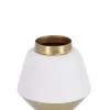 Clearance Bizzotto BOTTIGLIA DECORATIVA SAAD BIANCO ORO H8