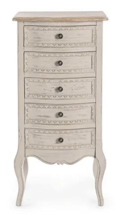 Discount Bizzotto CASSETTIERA IN LEGNO 5 CASSETTI - CLARISSE