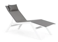 Outlet Bizzotto CHAISE LONGUE IN ALLUMINIO BIANCO JX11 - KRION
