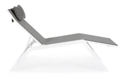 Outlet Bizzotto CHAISE LONGUE IN ALLUMINIO BIANCO JX11 - KRION