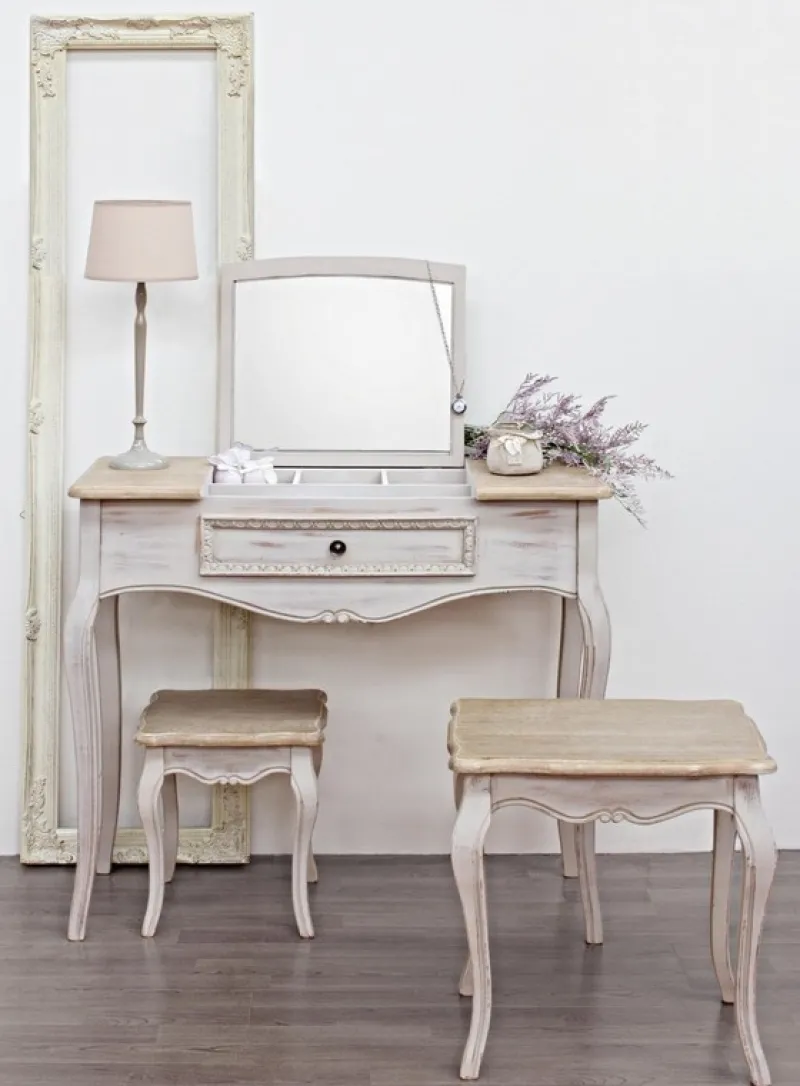 Clearance Bizzotto CONSOLLE IN LEGNO CON SPECCHIO - CLARISSE