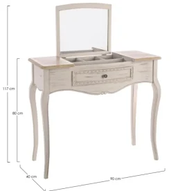 Clearance Bizzotto CONSOLLE IN LEGNO CON SPECCHIO - CLARISSE