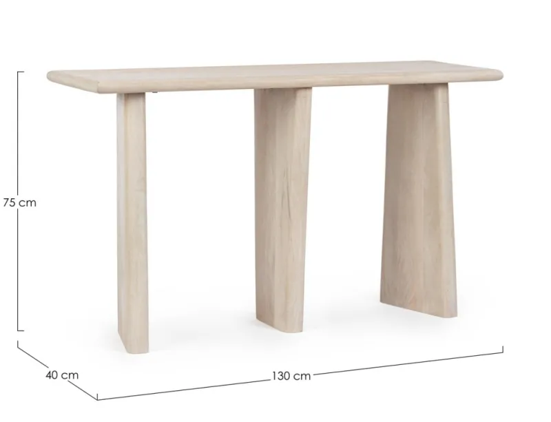 Clearance Bizzotto CONSOLLE IN LEGNO NATURALE - ZACATECAS