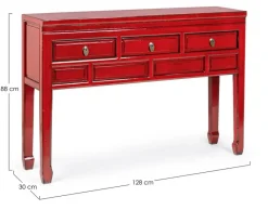Discount Bizzotto CONSOLLE IN LEGNO ROSSO - JINAN