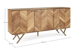 Online Bizzotto CREDENZA IN LEGNO 3 ANTE - RAIDA