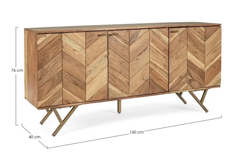 Online Bizzotto CREDENZA IN LEGNO 3 ANTE - RAIDA