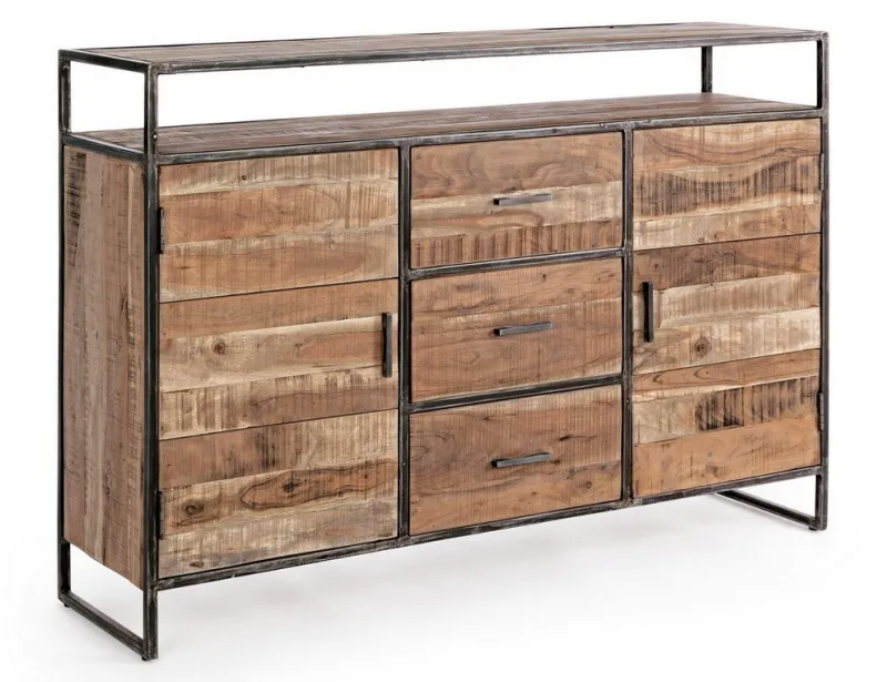 Clearance Bizzotto CREDENZA IN LEGNO 2 ANTE - ELMER