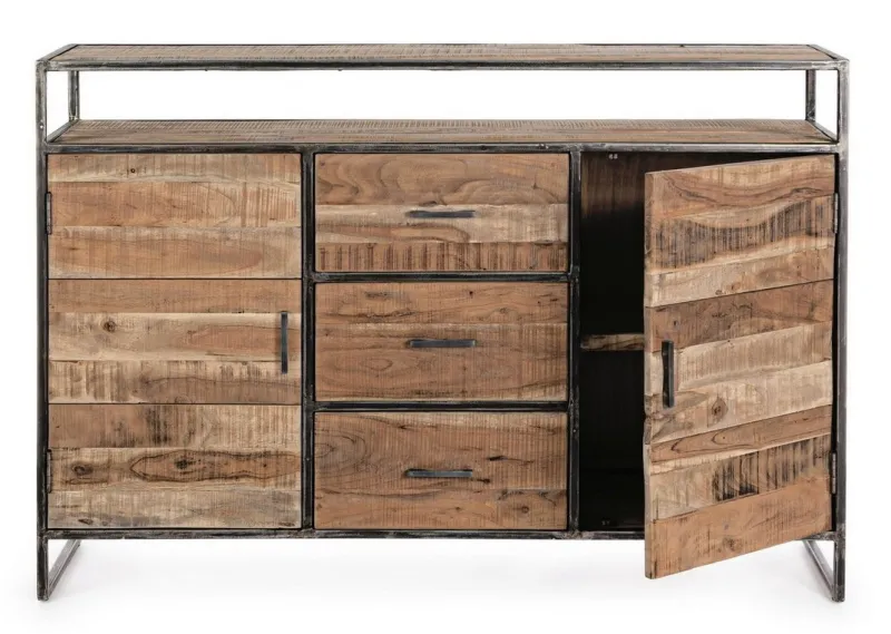 Clearance Bizzotto CREDENZA IN LEGNO 2 ANTE - ELMER