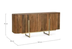 Discount Bizzotto CREDENZA IN LEGNO 4 ANTE - VILAS