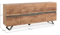 Best Bizzotto CREDENZA IN LEGNO 4 ANTE - ARON