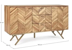 Discount Bizzotto CREDENZA IN LEGNO 2 ANTE - RAIDA