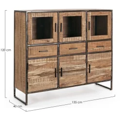 Sale Bizzotto CREDENZA IN LEGNO 6 ANTE - ELMER