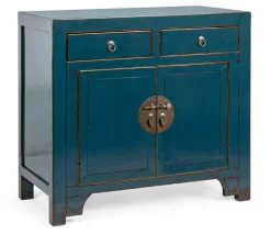 Clearance Bizzotto CREDENZA IN LEGNO BLU- JINAN