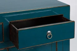 Clearance Bizzotto CREDENZA IN LEGNO BLU- JINAN