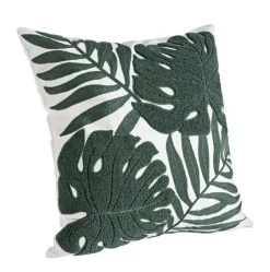 Clearance Bizzotto CUSCINO CON RICAMO FOGLIE 45X45