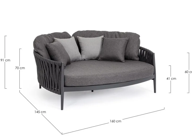 Hot Bizzotto DAYBED C-C JACINTA ANTRACITE WG21