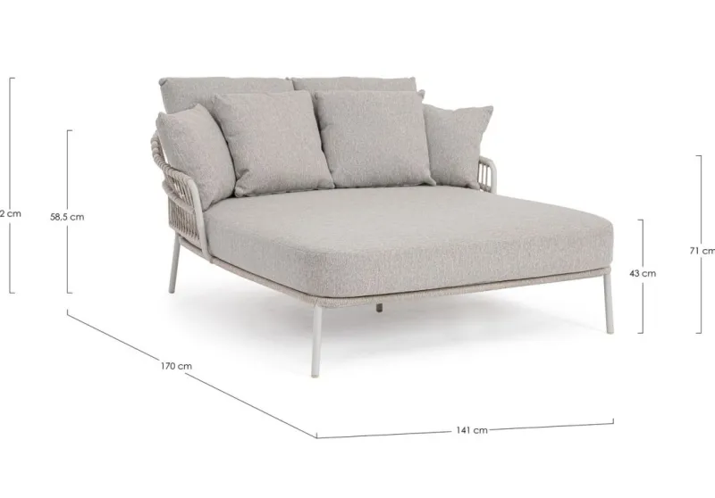 Clearance Bizzotto DAYBED 2P C-C TALAIA FROSTY