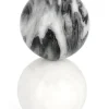 Best Bizzotto DECORAZ KANDY SFERE MARMO GRIG BIANC H18