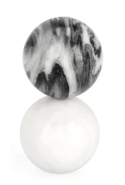 Best Bizzotto DECORAZ KANDY SFERE MARMO GRIG BIANC H18
