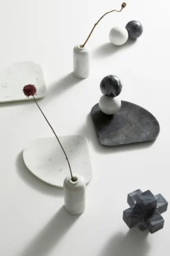 Best Bizzotto DECORAZ KANDY SFERE MARMO GRIG BIANC H18