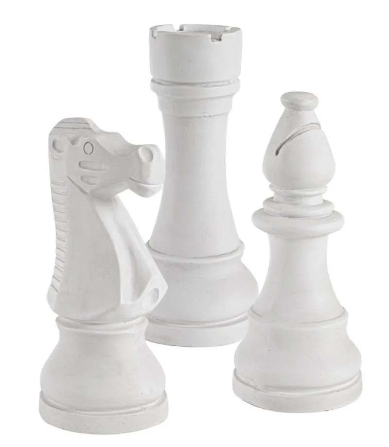 Hot Bizzotto DECORAZIONE CHESS 3FIGURE BIANCO ASS3
