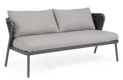 Sale Bizzotto DIVANO 2 POSTI ANTRACITE QS22/GRAPHITE - HARLOW