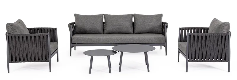 Online Bizzotto DIVANO 3 POSTI ANTRACITE WG21- JACINTA