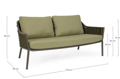 Online Bizzotto DIVANO 2 POSTI OLIV QS24 - EVERLY