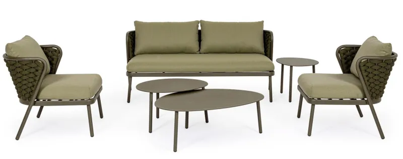 Discount Bizzotto DIVANO 2 POSTI OLIV QS24 - HARLOW