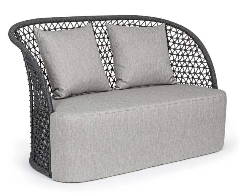 Clearance Bizzotto DIVANO CON CUSCINI ANTRACITE - CUYEN