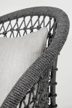 Clearance Bizzotto DIVANO CON CUSCINI ANTRACITE - CUYEN