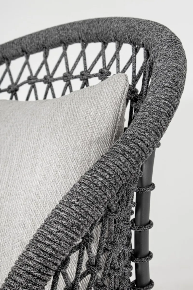 Clearance Bizzotto DIVANO CON CUSCINI ANTRACITE - CUYEN