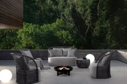 Clearance Bizzotto DIVANO CON CUSCINI ANTRACITE - CUYEN