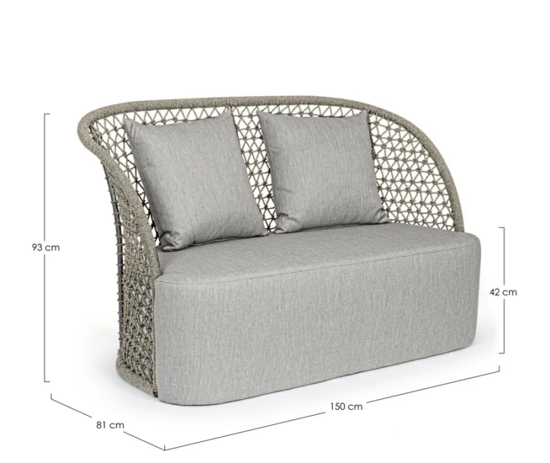 Clearance Bizzotto DIVANO CON CUSCINI SABBIA - CUYEN