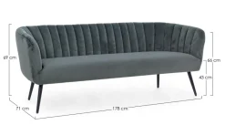 Bizzotto DIVANO GRIGIO - AVRIL