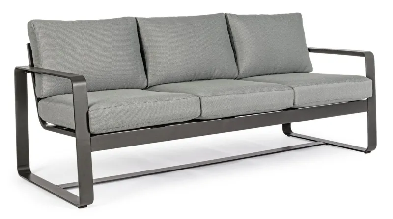 Clearance Bizzotto DIVANO IN ALLUMINIO ANTRACITE YK13 - MERRIGAN