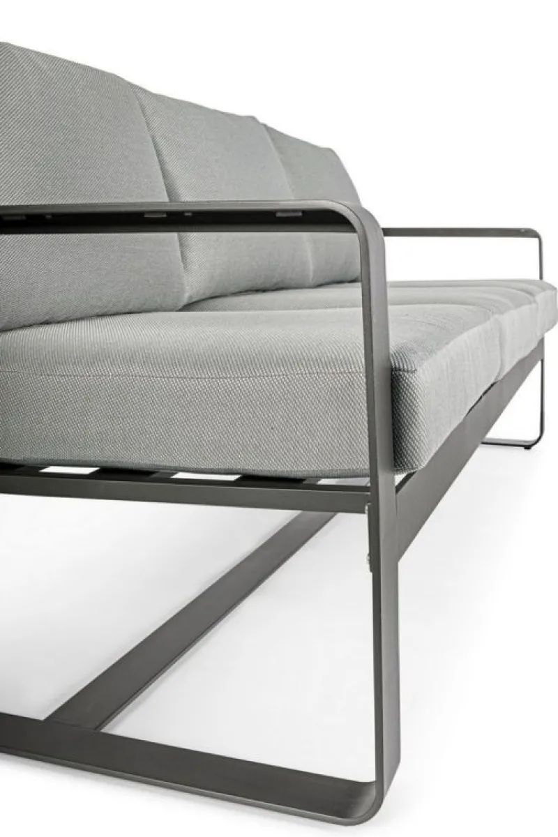 Clearance Bizzotto DIVANO IN ALLUMINIO ANTRACITE YK13 - MERRIGAN