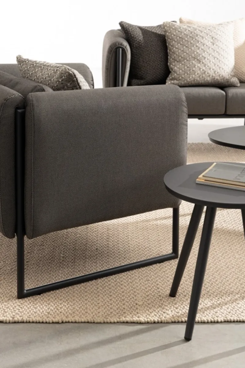 New Bizzotto DIVANO IN ALLUMINIO ANTRACITE- PIXEL