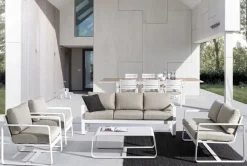 Bizzotto DIVANO IN ALLUMINIO BIANCO YK11 - MERRIGAN