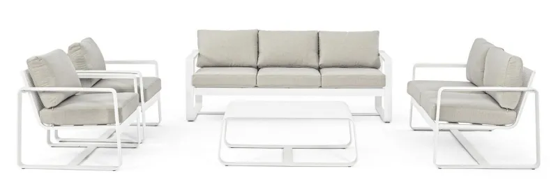 Online Bizzotto DIVANO IN ALLUMINIO BIANCO YK11 - MERRIGAN
