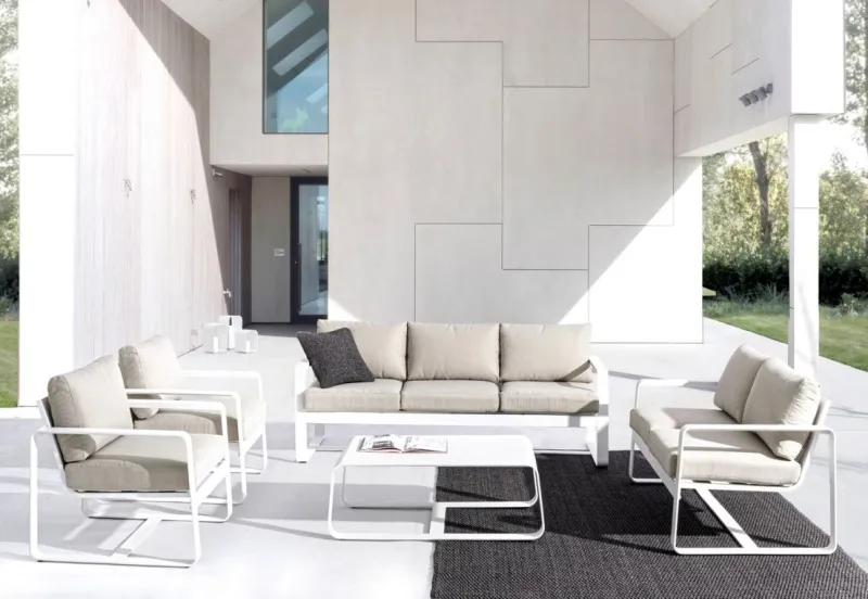 Online Bizzotto DIVANO IN ALLUMINIO BIANCO YK11 - MERRIGAN