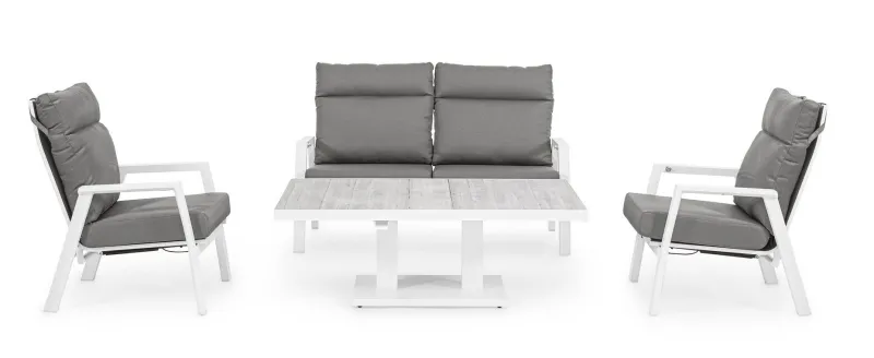 Discount Bizzotto DIVANO IN ALLUMINIO BIANCO JX11 - KLEDI