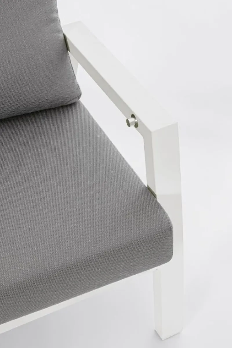 Discount Bizzotto DIVANO IN ALLUMINIO BIANCO JX11 - KLEDI