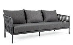 Discount Bizzotto DIVANO IN CORDA PER ESTERNO ANTRACITE WG21 - FLORENCIA